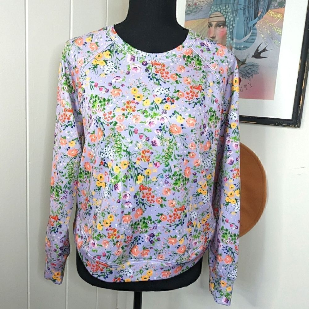 Elie Tahari Floral Sweater S Fairycore Boho Gardencore Coastal Preppy Outdoors